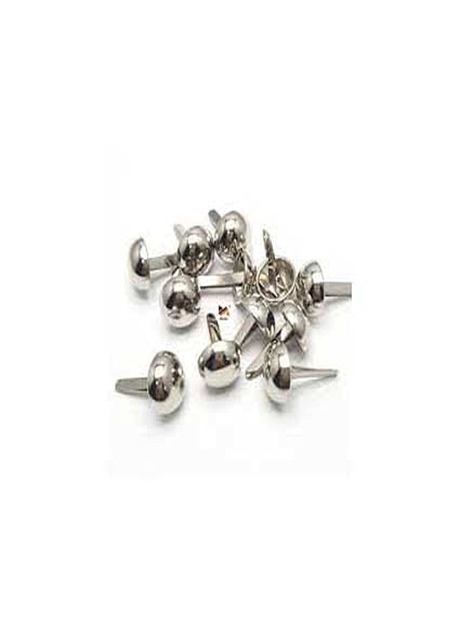 Nimida™ Large 15 mm Metal Brad Pins/Split Pin/Rivet/Stud/Skull pins/Spikes/Paper Fastener for Scrapbooking, DIY, Leather Goods, Spikes | Shiny Steel/Silver Colour | 100 nos - Image 2